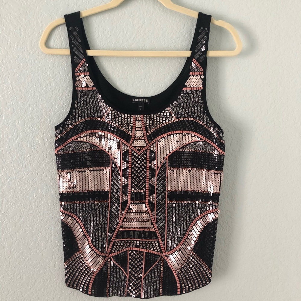 Sequins tank top from Express